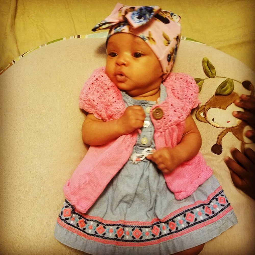 2pc Set- Infant Girl's Denim Dress and Cardigan